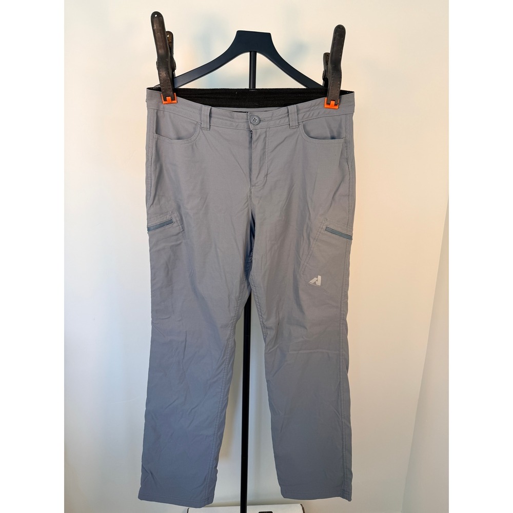 Eddie Bauer First Ascent Womens 12 Gray Fleece Lined Guide Pants Hiking Outdoor
